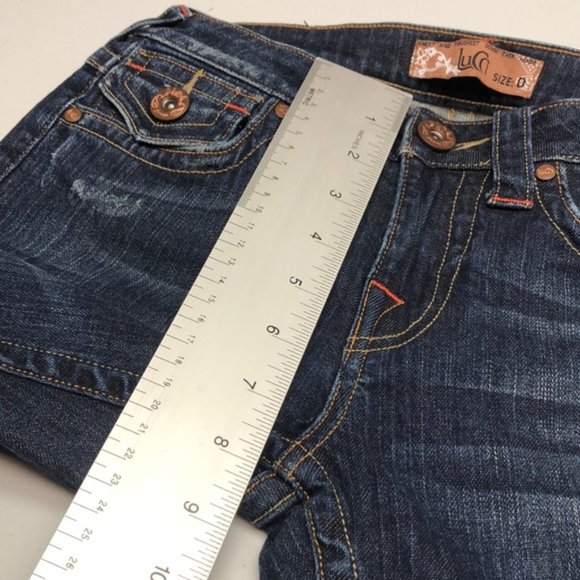 PREMIUM LUCCI STRAIGHT FLAP POCKET JEANS 0x32 LIKE NEW ❤️ - Picture 12 of 14